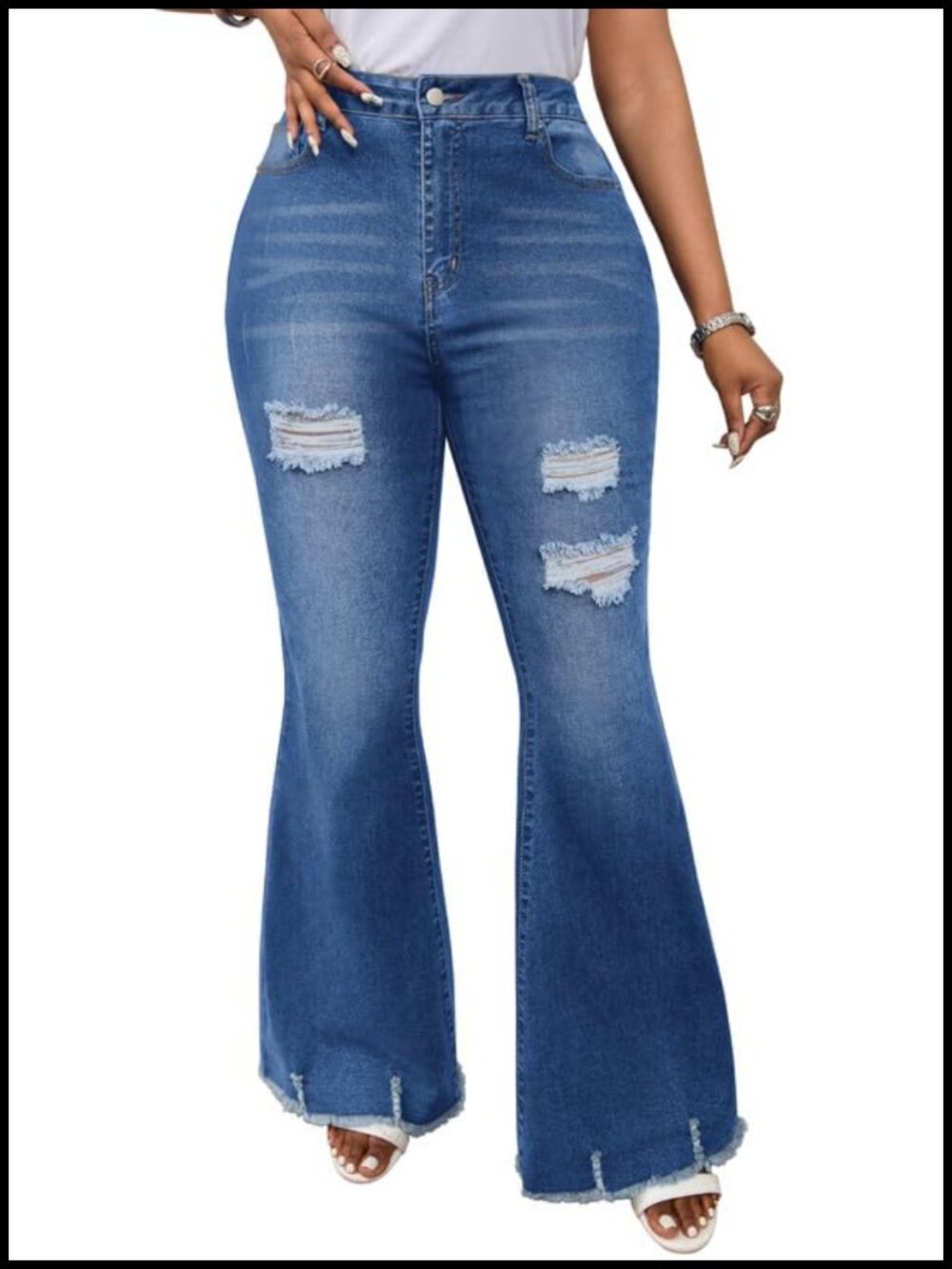 High Waisted Super Stretchy Skinny Denim Work Jeans